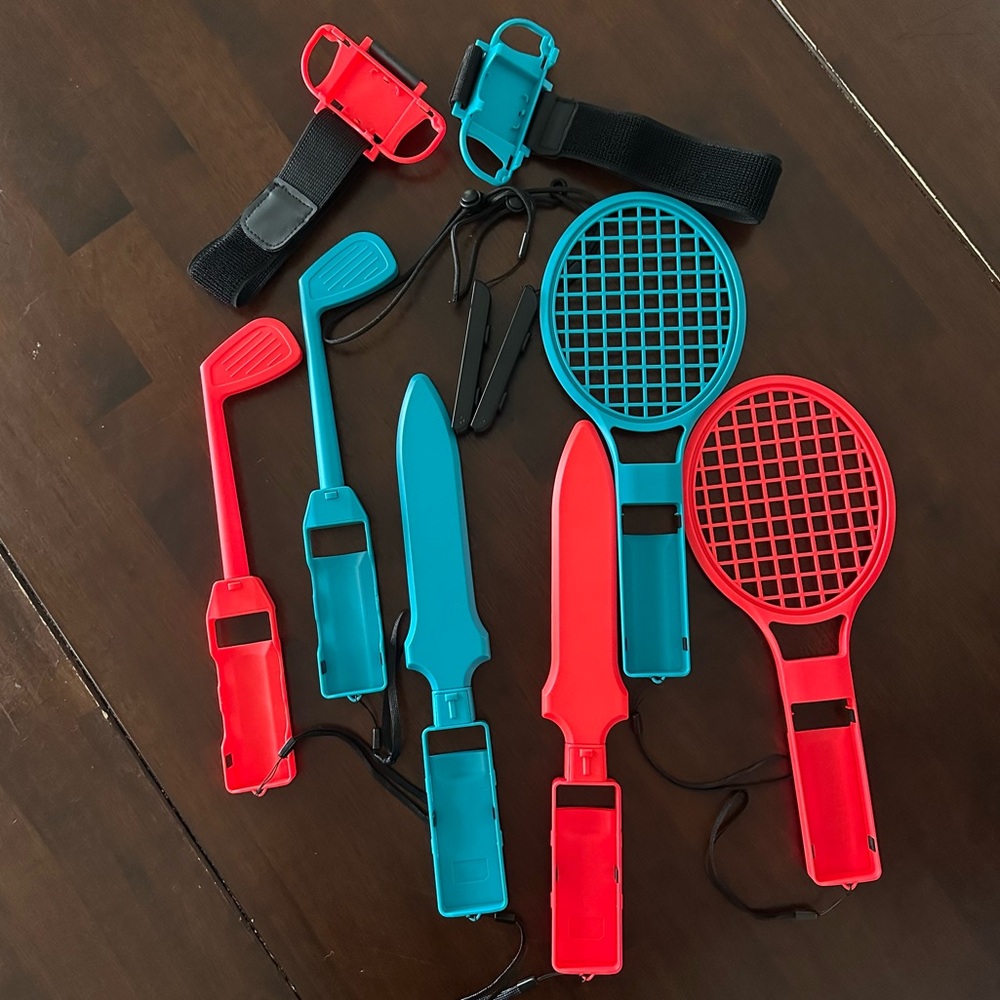 Nintendo Switch Sports Accessories 10 In 1 Party Pack Bundle Joy-con Controller